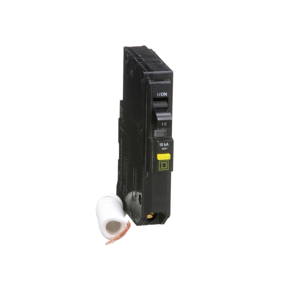 Interruptor Termoagnético 1 Polo 15 A con Protección Falla a Tierra Square D Enchufable Schneider Electric QO115GFI
