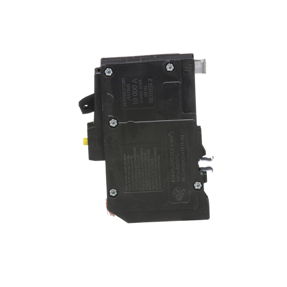 Interruptor Termoagnético 1 Polo 15 A con Protección Falla a Tierra Square D Enchufable Schneider Electric QO115GFI