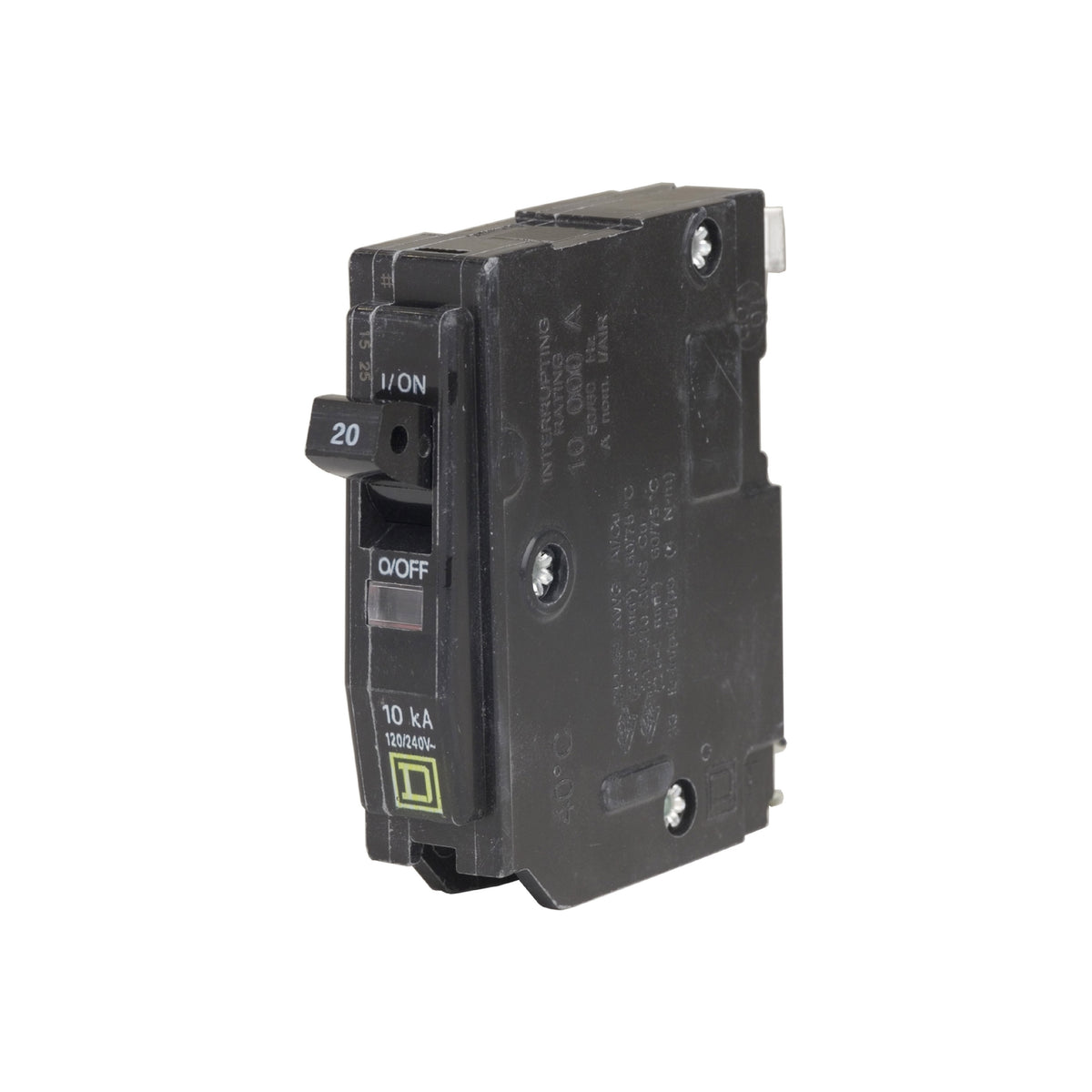 Interruptor Termomagnético 1 Polo 20 A Square D Enchufable Schneider Electric QO120
