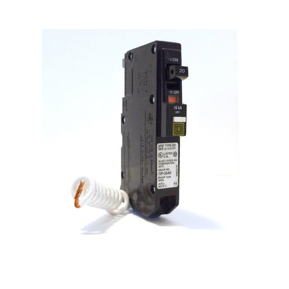 Interruptor Termomagnético QO CAFI 1 Polo, 20 A, 10 kA, Enchufable Schneider Electric QO120CAFI
