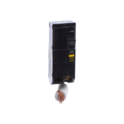 Interruptor Termomagnético Square D de 2 Polos, 20A, Falla Tierra 6ma, Enchufable Schneider Electric QO220GFI