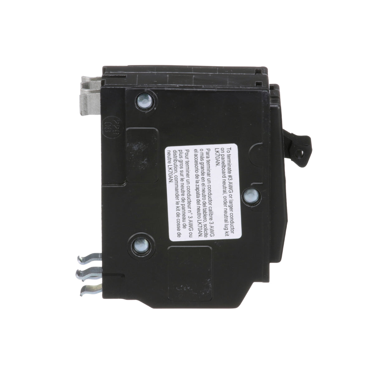 Interruptor Termomagnético 2 Polos 70 A Square D Enchufable Schneider Electric QO270
