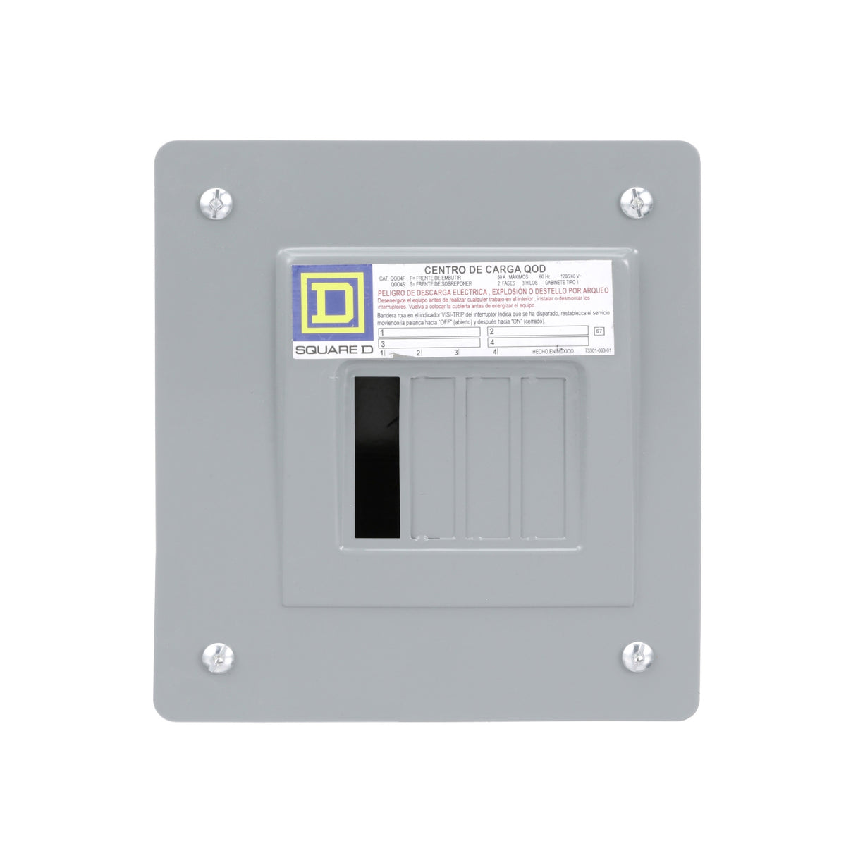 Centro de Carga QO Square D 60A 2F 4P NEMA1 de Empotrar Schneider Electric QOD4F