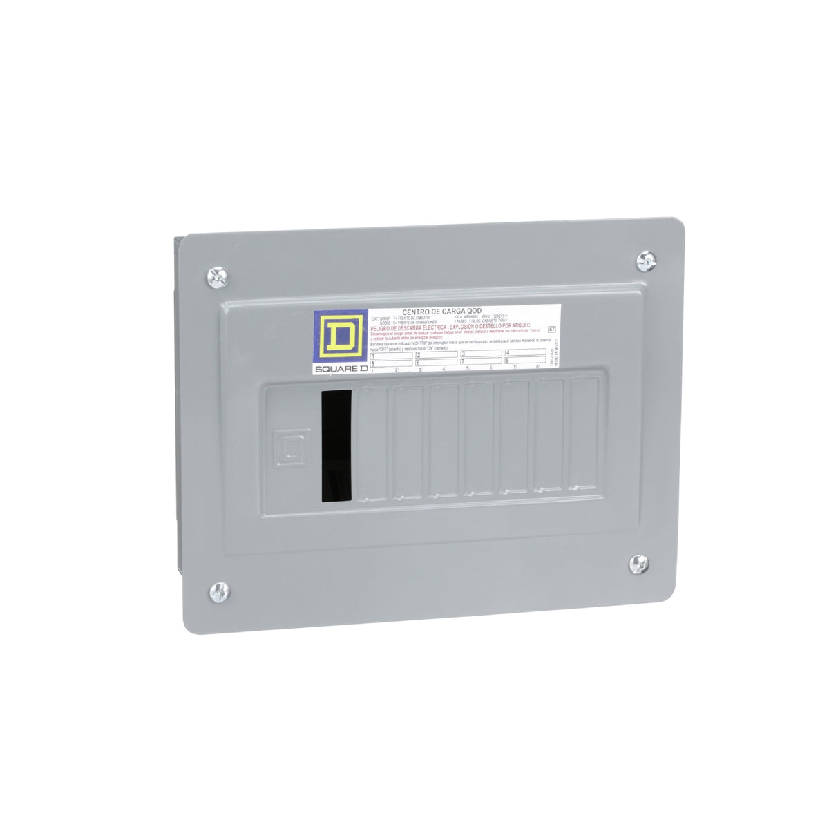 Centro de Carga QO Square D 100A 2F 8P NEMA1 de Empotrar Schneider Electric QOD8F