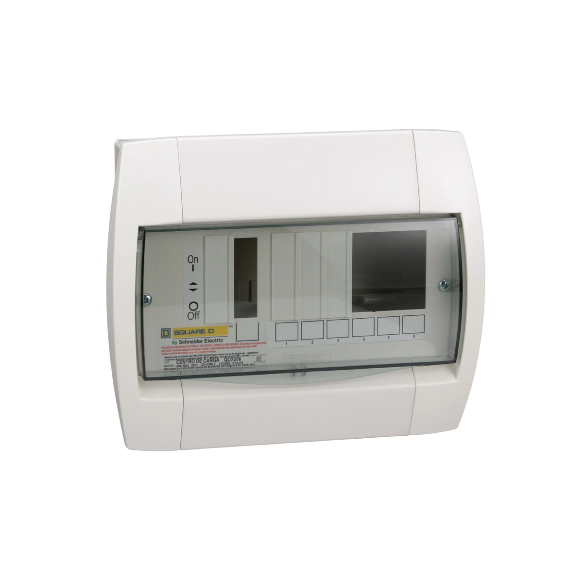 Centro de Carga QO Square D 100A 2F 3H 2+6P NEMA1 120/240VCA Schneider Electric QOX206
