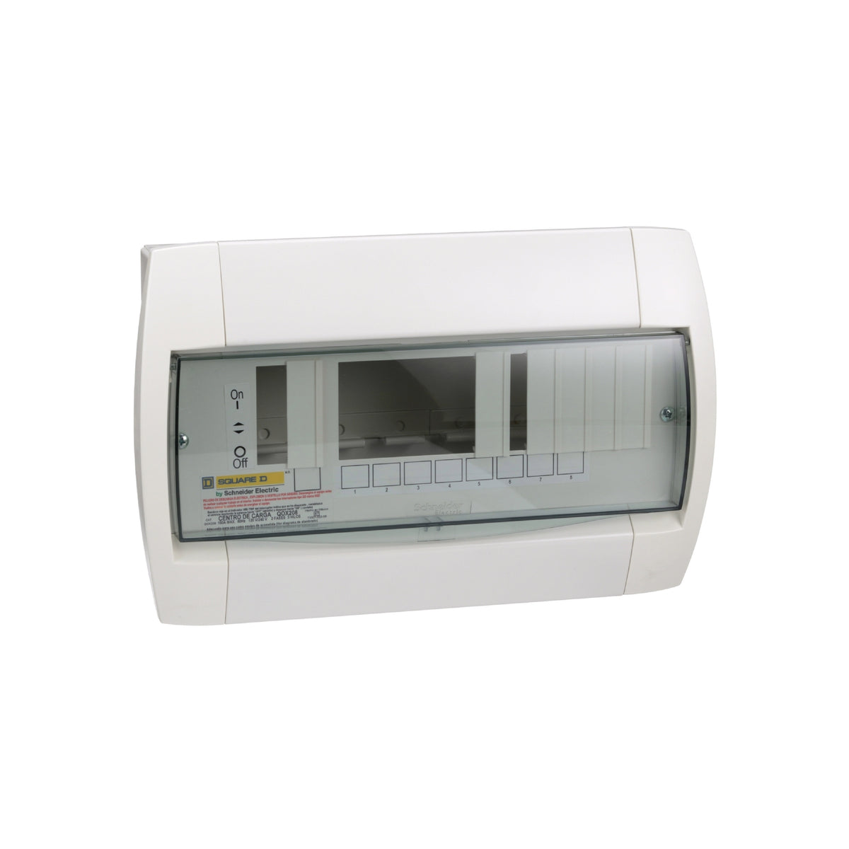 Centro de Carga QO Square D 100A 2F 3H 2+8P NEMA1 120/240 VCA Schneider Electric QOX208