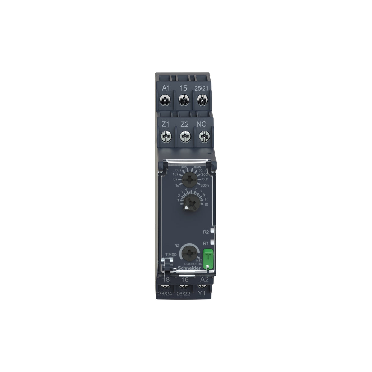 On-Delay Timing Relay-0.05s…300h-24…240v AC/DC-2c/o ((*)) Schneider Electric RE22R2AMR