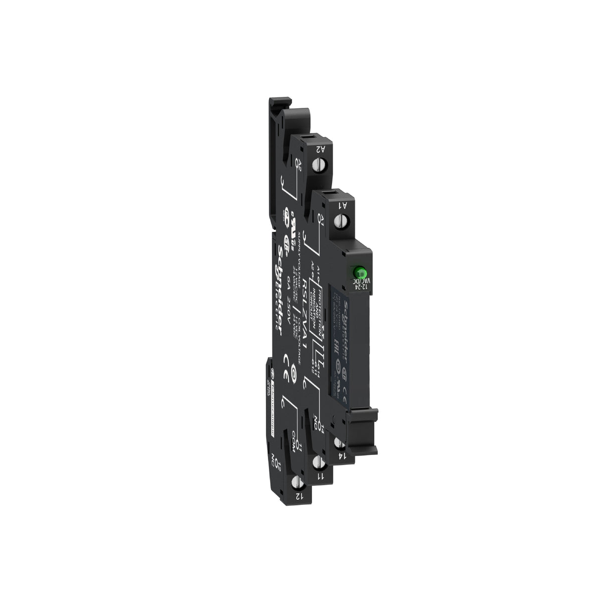 Slim Relay Mounted On Screw Socket With LED And Protection Circuit, 24 V Schneider Electric RSL1PVBU