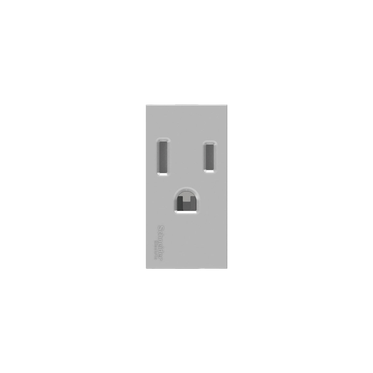 Toma de Corriente Orion de 2 Polos + Tierra, 15A, 250 VCA, 1 Módulo, Color Aluminio Schneider Electric S70202074