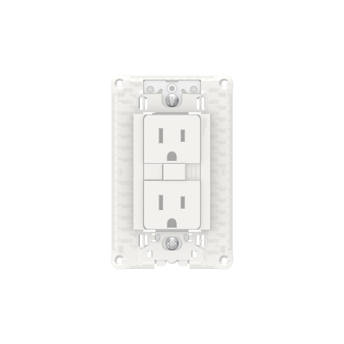 Chasis Armado con Contacto Dúplex Blanco GFCI 2P+T 15A Orion Schneider Electric S703270045