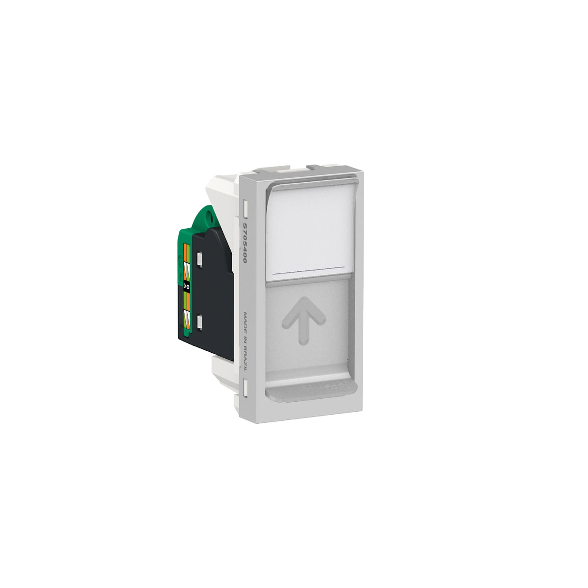 Toma de Datos Tipo RJ45 de Orion en Color Plata de 1 Módulo y 8 Hilos Schneider Electric S70540074