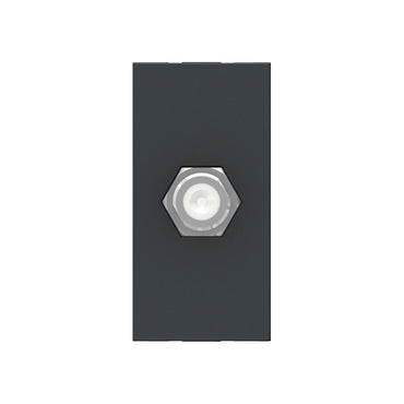 Toma de Tv Orion de 1 Módulo, Cable Tipo Coaxial, Conectores Tipo F, Color Grafito Schneider Electric S70546894