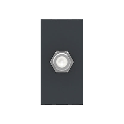 Toma de Tv Orion de 1 Módulo, Cable Tipo Coaxial, Conectores Tipo F, Color Grafito Schneider Electric S70546894