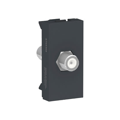 Toma de Tv Orion de 1 Módulo, Cable Tipo Coaxial, Conectores Tipo F, Color Grafito Schneider Electric S70546894