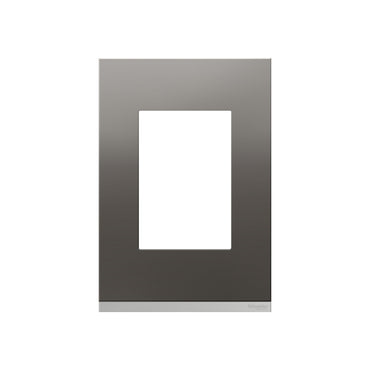 Placa Metálica de Orion Class de 3 Módulos y 1 Segmento en Color Aluminio Grafito Schneider Electric S734103859