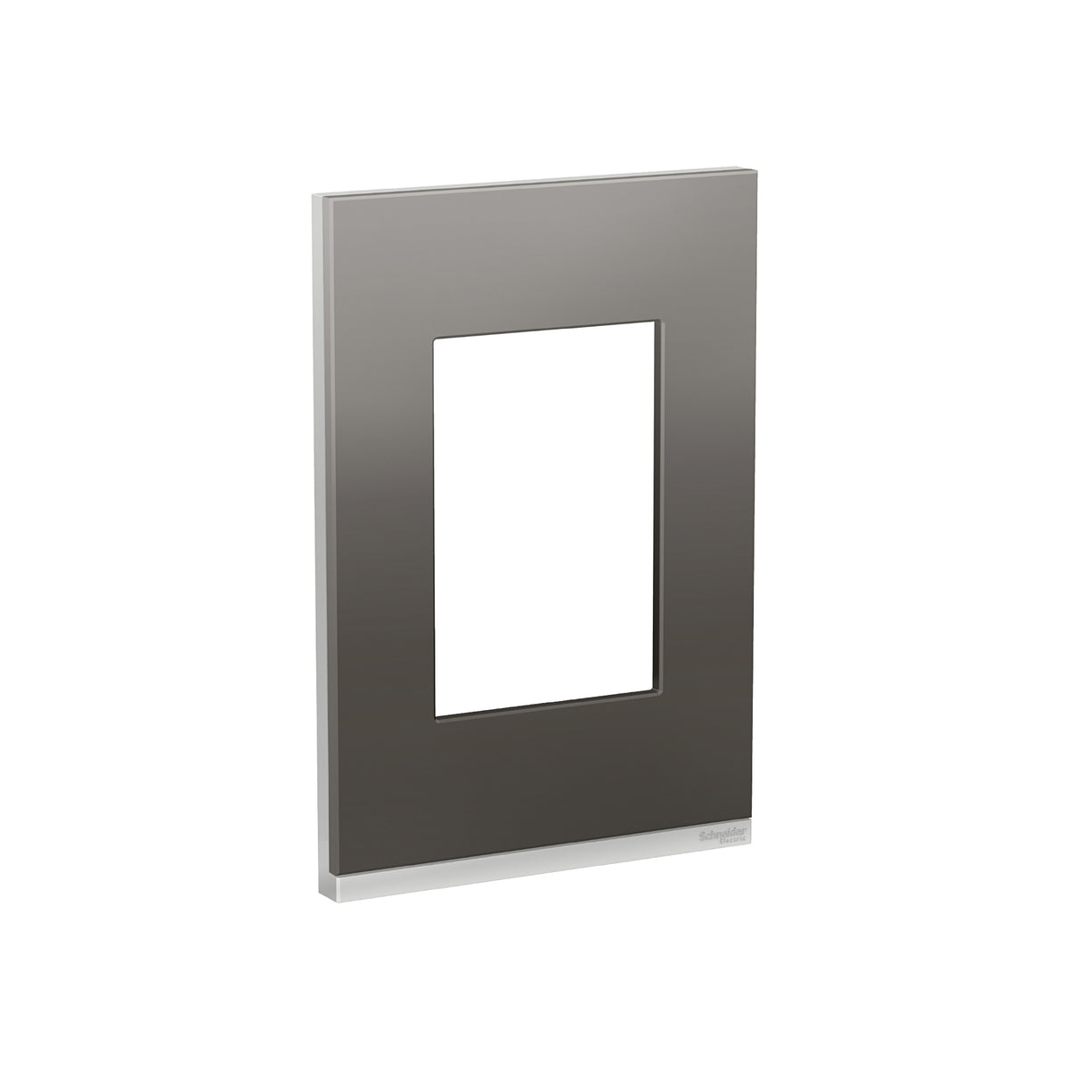Placa Metálica de Orion Class de 3 Módulos y 1 Segmento en Color Aluminio Grafito Schneider Electric S734103859