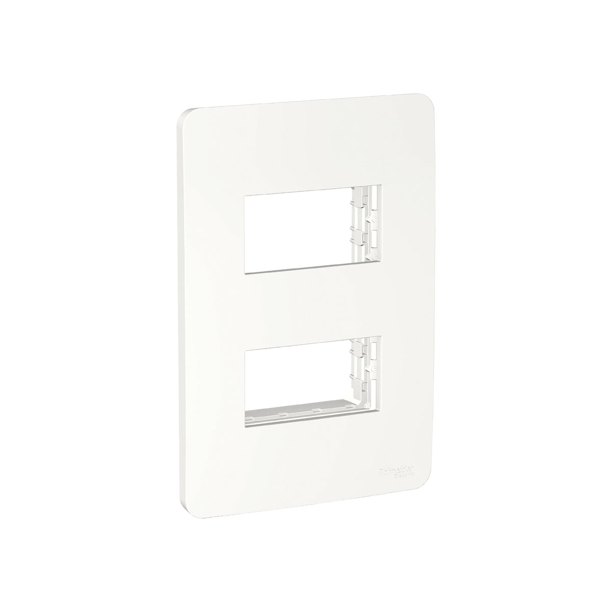 Placa Orion de 2 Módulos y 2 Segmentos en Color Blanco Schneider Electric S735121004