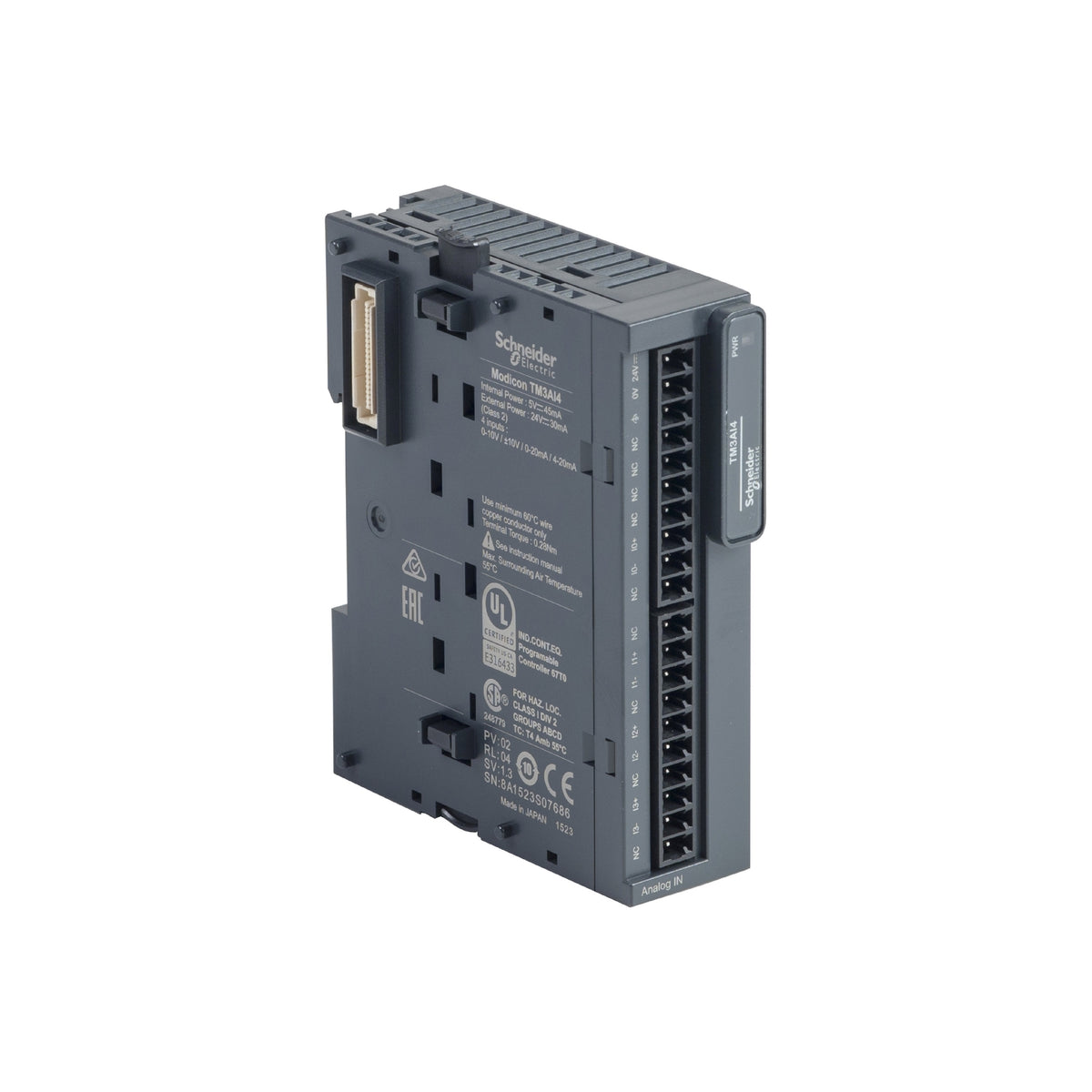Module TM3-4 Analog Inputs ((*)) Schneider Electric TM3AI4