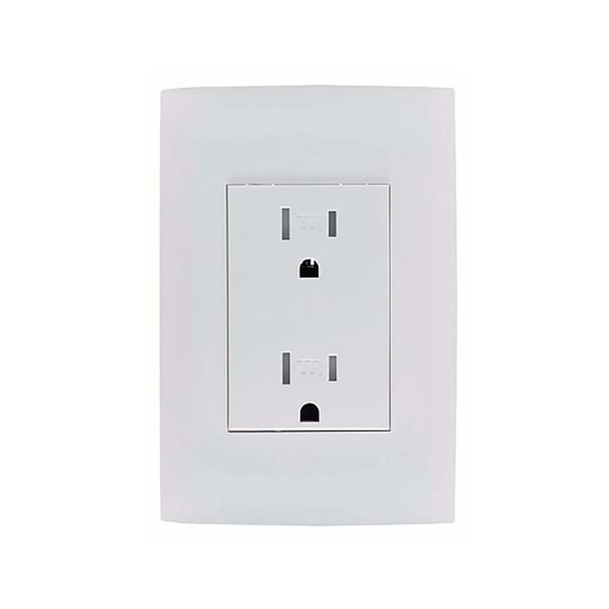 Placa con Contacto Dúplex con Tierra 15A color Blanco Leviton