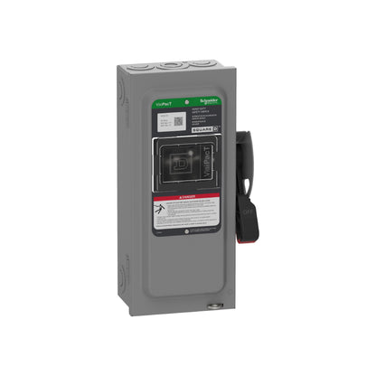 Interruptor de Seguridad, Uso Pesado, con Fusible, Ventana de Visualización, NEMA 1,240 V, 30 A, 3 Polos, Neutro Instalado Schneider Electric VH321N