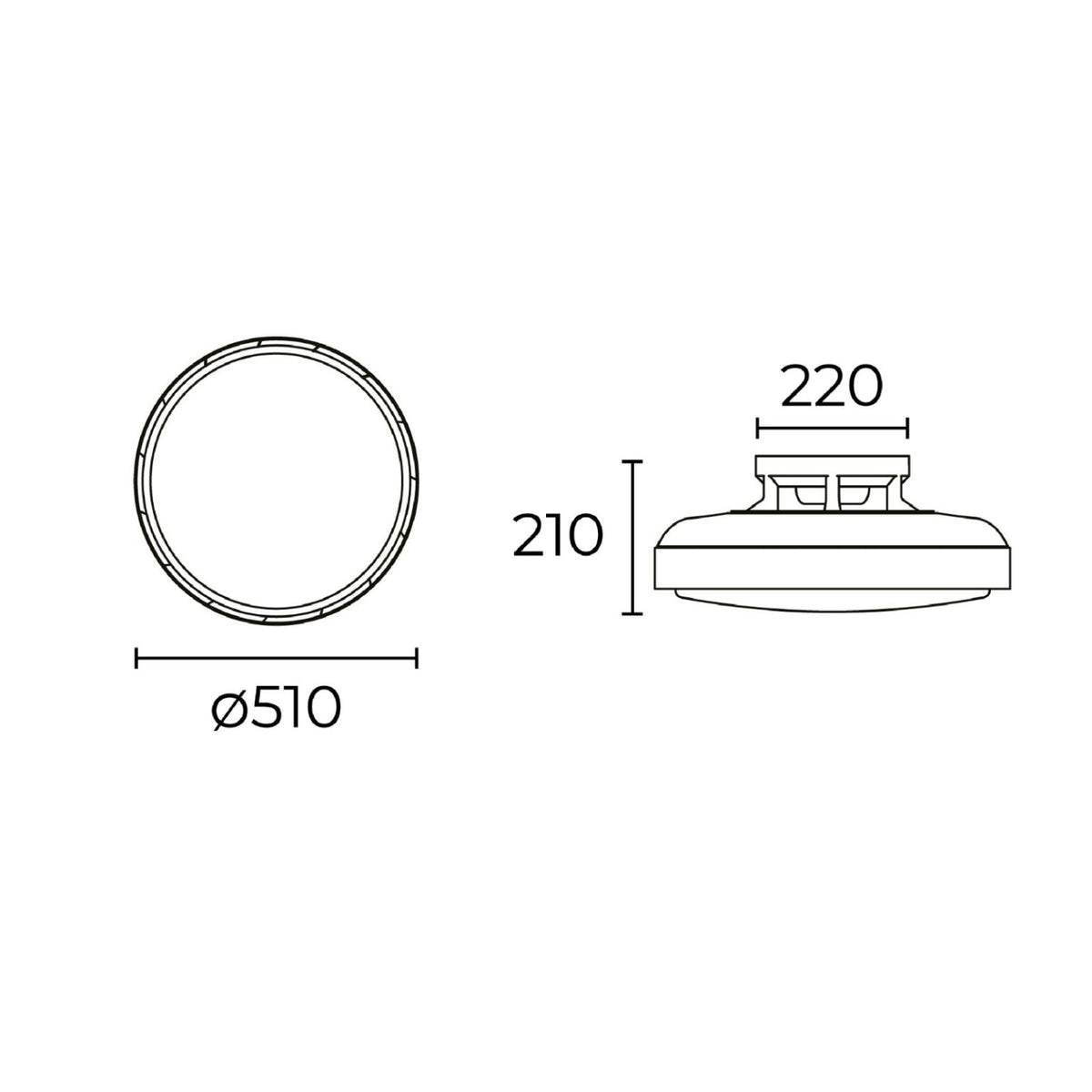 Ventilador LED Invisible Blanco 6 Velocidades 56W/23W Illux