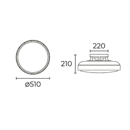 Ventilador LED Invisible Blanco 6 Velocidades 56W/23W Illux