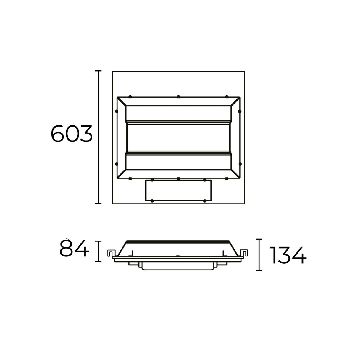 Ventilador LED Fanlight Panel de Empotrar Blanco Illux