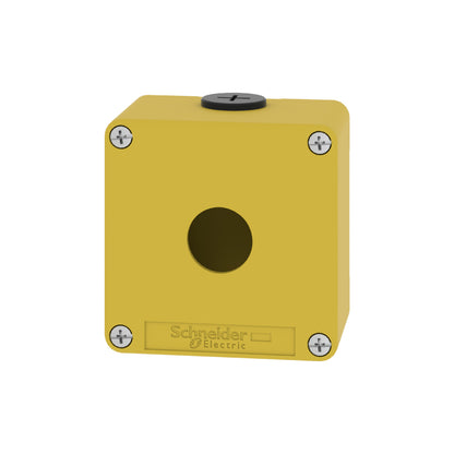 Estación de Control Vacía de Fundición a Presión, Harmony Xap, XB2 Sl, Aleación de Zinc, Amarillo, M20,1 Corte de 22 MM, 80 X 80 X 51,5 MM, UL Culus Schneider Electric XAPK1201