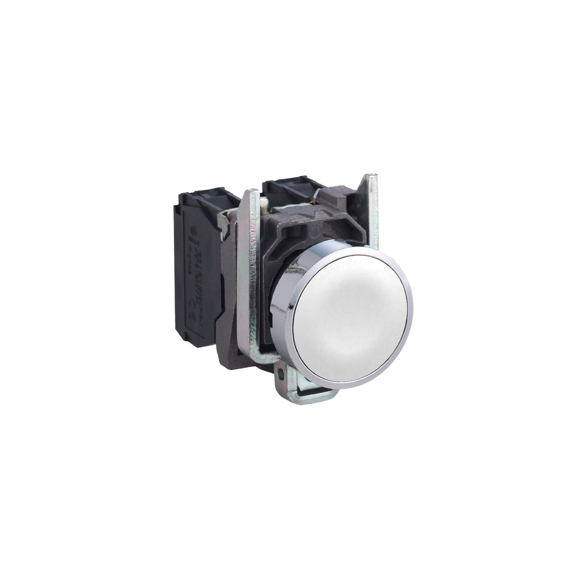 Pulsador, Metal, Harmony XB4, Empotrado, Blanco, 22 MM, Retorno por Resorte, sin Marcar, 1 NO Schneider Electric XB4BA11