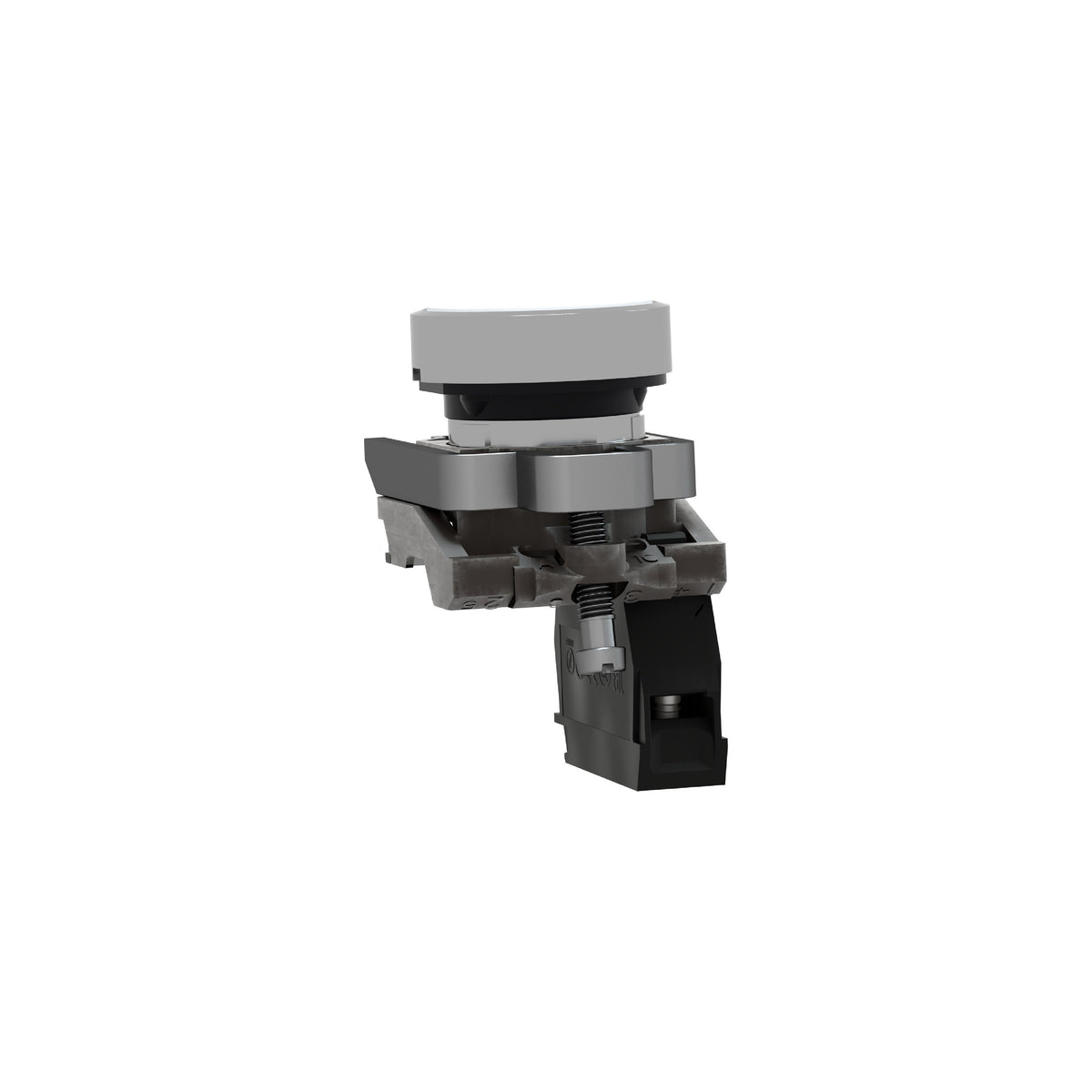 Pulsador, Metal, Harmony XB4, Empotrado, Blanco, 22 MM, Retorno por Resorte, sin Marcar, 1 NO Schneider Electric XB4BA11