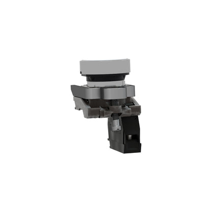 Pulsador, Metal, Harmony XB4, Empotrado, Blanco, 22 MM, Retorno por Resorte, sin Marcar, 1 NO Schneider Electric XB4BA11