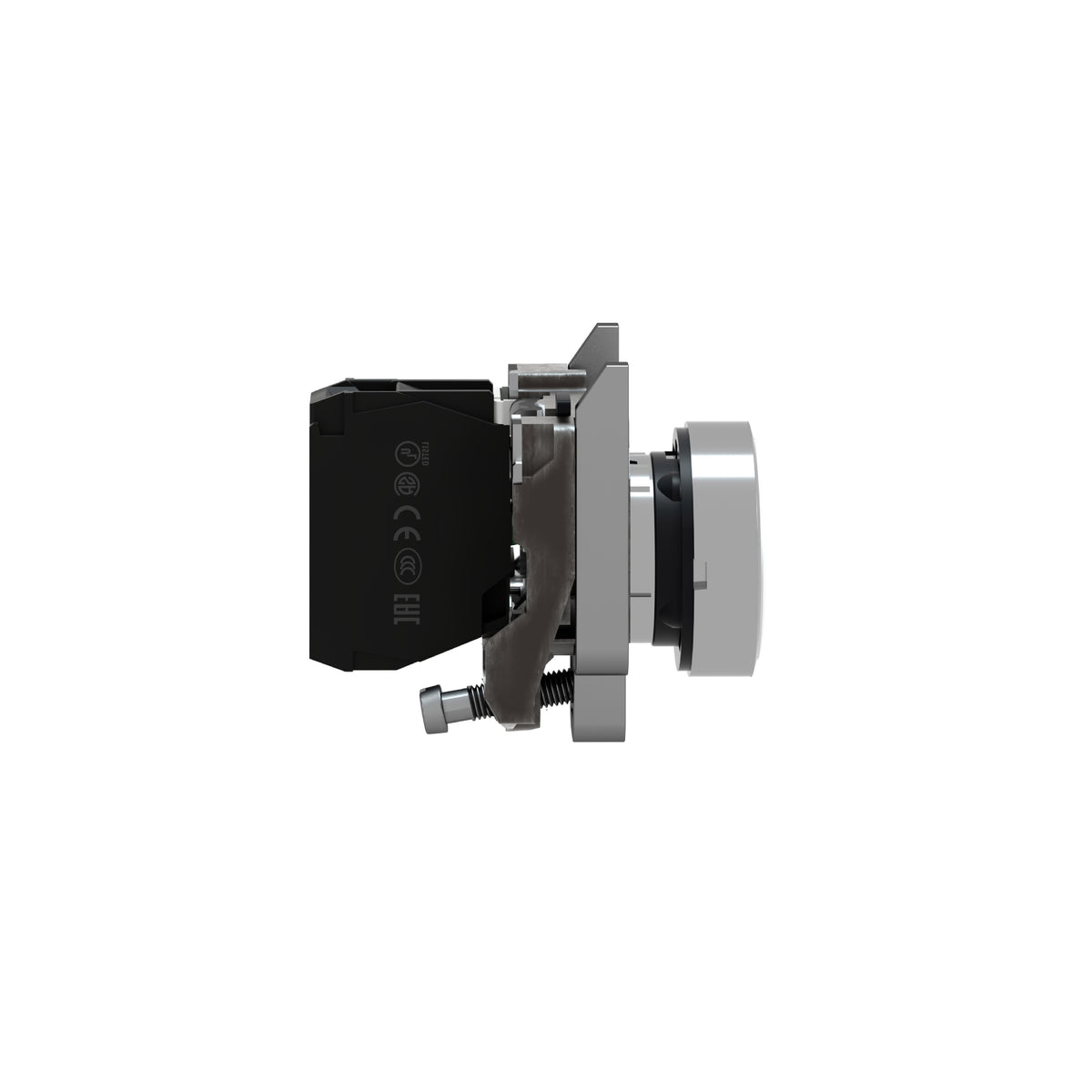 Pulsador, Metal, Harmony XB4, Empotrado, Blanco, 22 MM, Retorno por Resorte, sin Marcar, 1 NO Schneider Electric XB4BA11