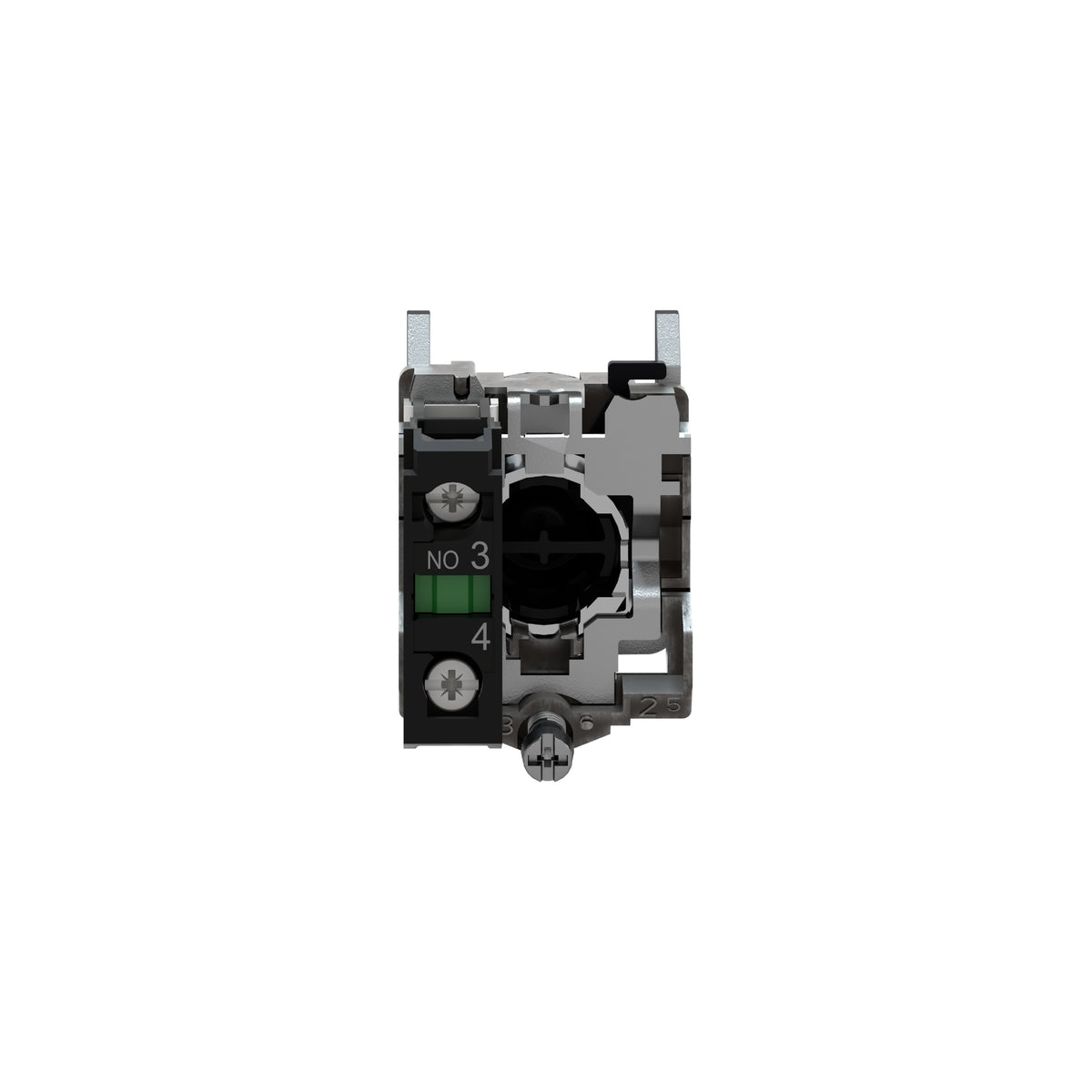 Pulsador, Metal, Harmony XB4, Empotrado, Blanco, 22 MM, Retorno por Resorte, sin Marcar, 1 NO Schneider Electric XB4BA11