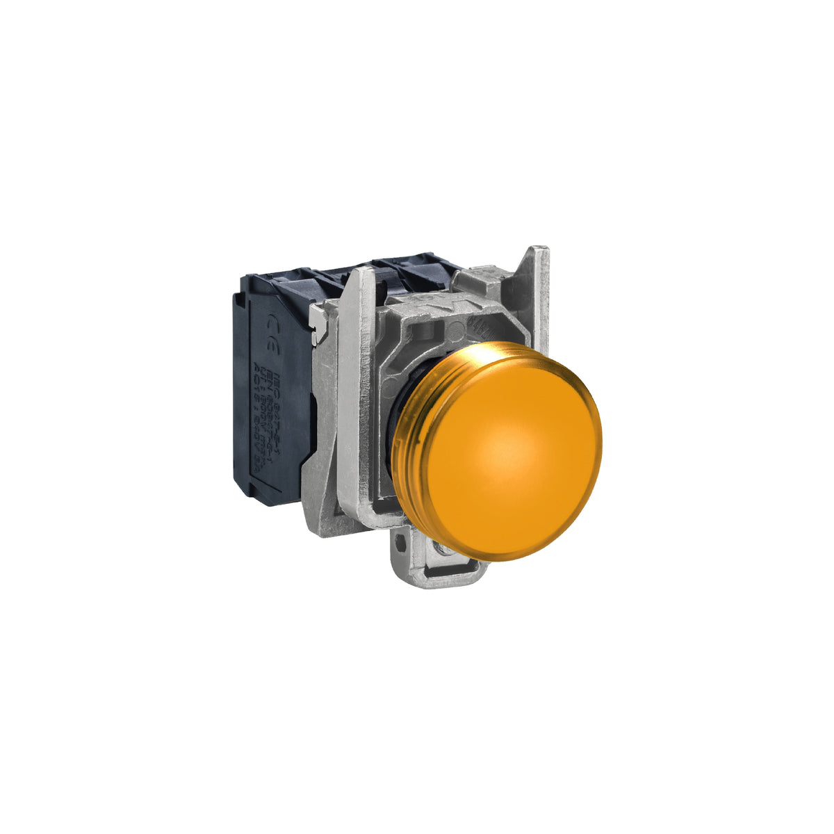 Piloto Luminoso Redondo Ø 22- IP65-Amarillo- Base Ba 9 S-250 V-Terminales Schneider Electric XB4BV65
