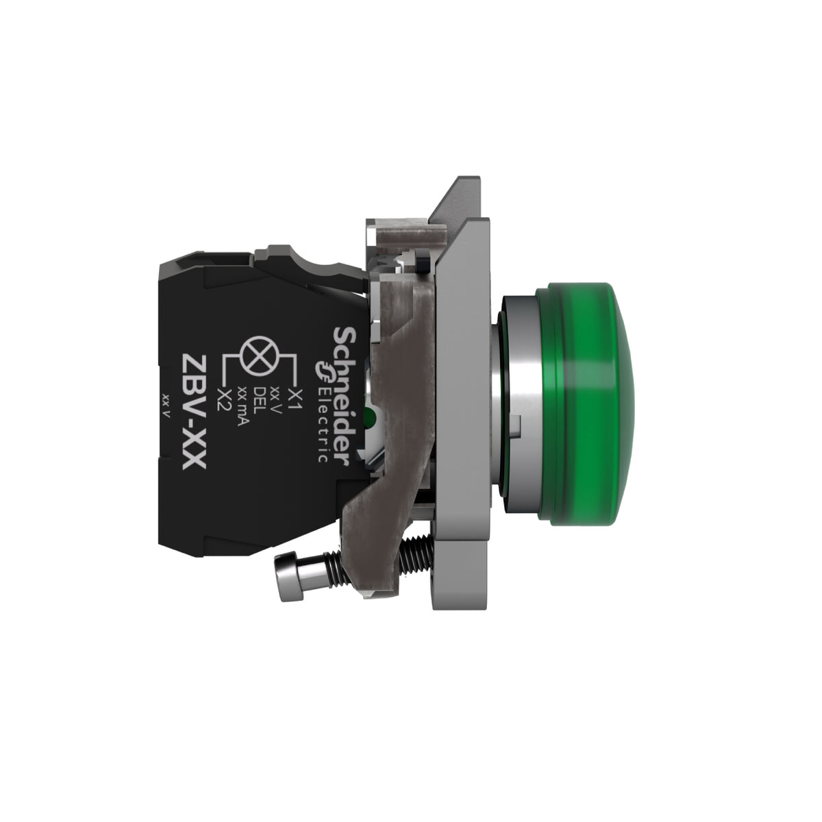 Piloto Luminoso Redondo Ø 22- IP65-Verde-LED Integral-24 V-Terminales Schneider Electric XB4BVB3