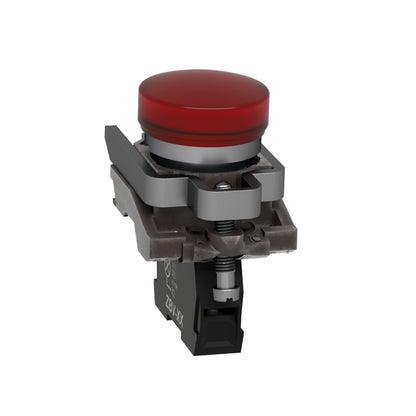 Piloto Luminoso Redondo Ø 22- IP65-Rojo-LED Integral-24 V-Terminales Schneider Electric XB4BVB4