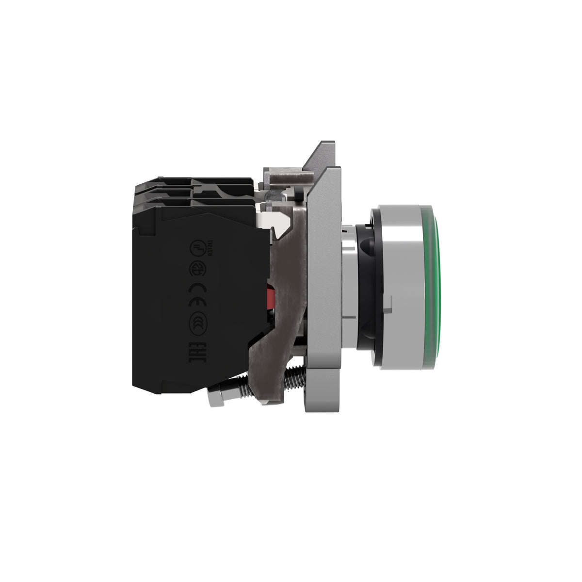 Pulsador Verde Luminoso Ø 22-Retorno Resorte Nivelado-24 V-1 Na + 1 NC Schneider Electric XB4BW33B5