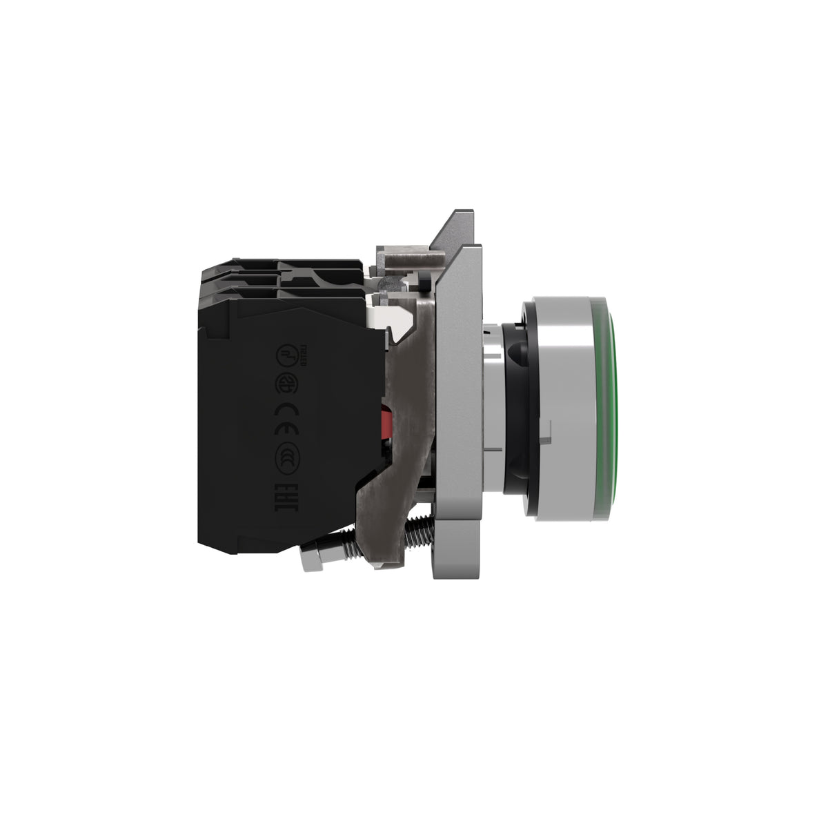 Pulsador Verde Luminoso Ø 22-Retorno Resorte Nivelado-120 V-1 Na + 1 NC Schneider Electric XB4BW33G5