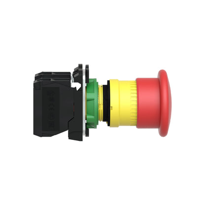 Pulsador Parada de Emergencia Rojo Ø 22-Cabeza Redonda Ø 40-Pulsar-Tirar Schneider Electric XB5AT845