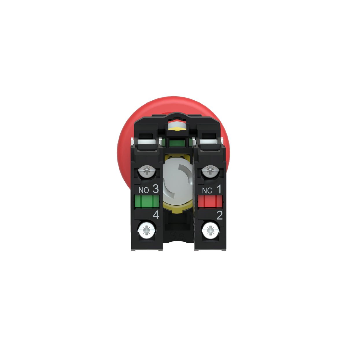 Pulsador Parada de Emergencia Rojo Ø 22-Cabeza Redonda Ø 40-Pulsar-Tirar Schneider Electric XB5AT845