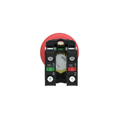 Pulsador Parada de Emergencia Rojo Ø 22-Cabeza Redonda Ø 40-Pulsar-Tirar Schneider Electric XB5AT845
