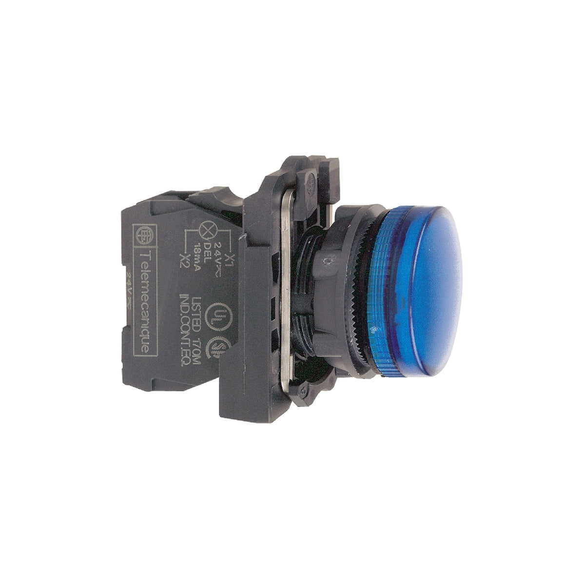 Piloto Luminoso Redondo Ø 22- IP65-Azul-LED Integral-120 V-Terminales Schneider Electric XB5AVG6