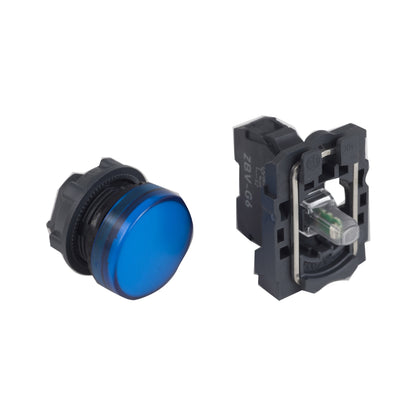 Piloto Luminoso Redondo Ø 22- IP65-Azul-LED Integral-120 V-Terminales Schneider Electric XB5AVG6