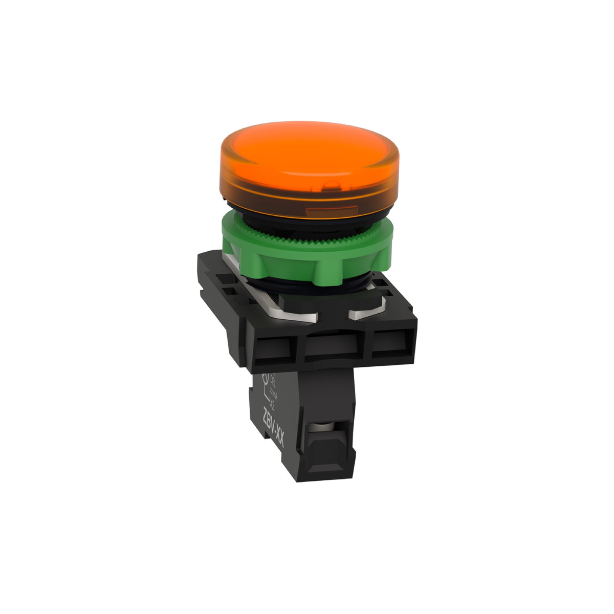 Luz Piloto Redondo Ø 22- IP65-Amarillo-LED Integral-240 V-Terminales Schneider Electric XB5AVM5