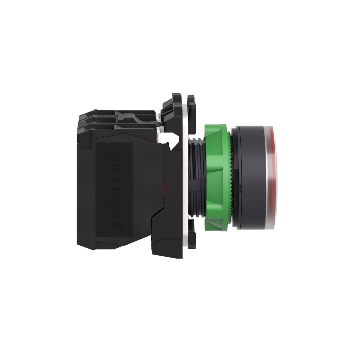 Pulsador Rojo Luminoso Ø 22-Retorno Resorte Nivelado-120 V-1 Na + 1 NC Schneider Electric XB5AW34G5