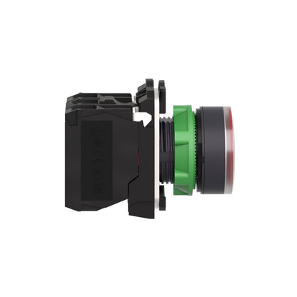 Pulsador Rojo Luminoso Ø 22-Retorno Resorte Nivelado-120 V-1 Na + 1 NC Schneider Electric XB5AW34G5