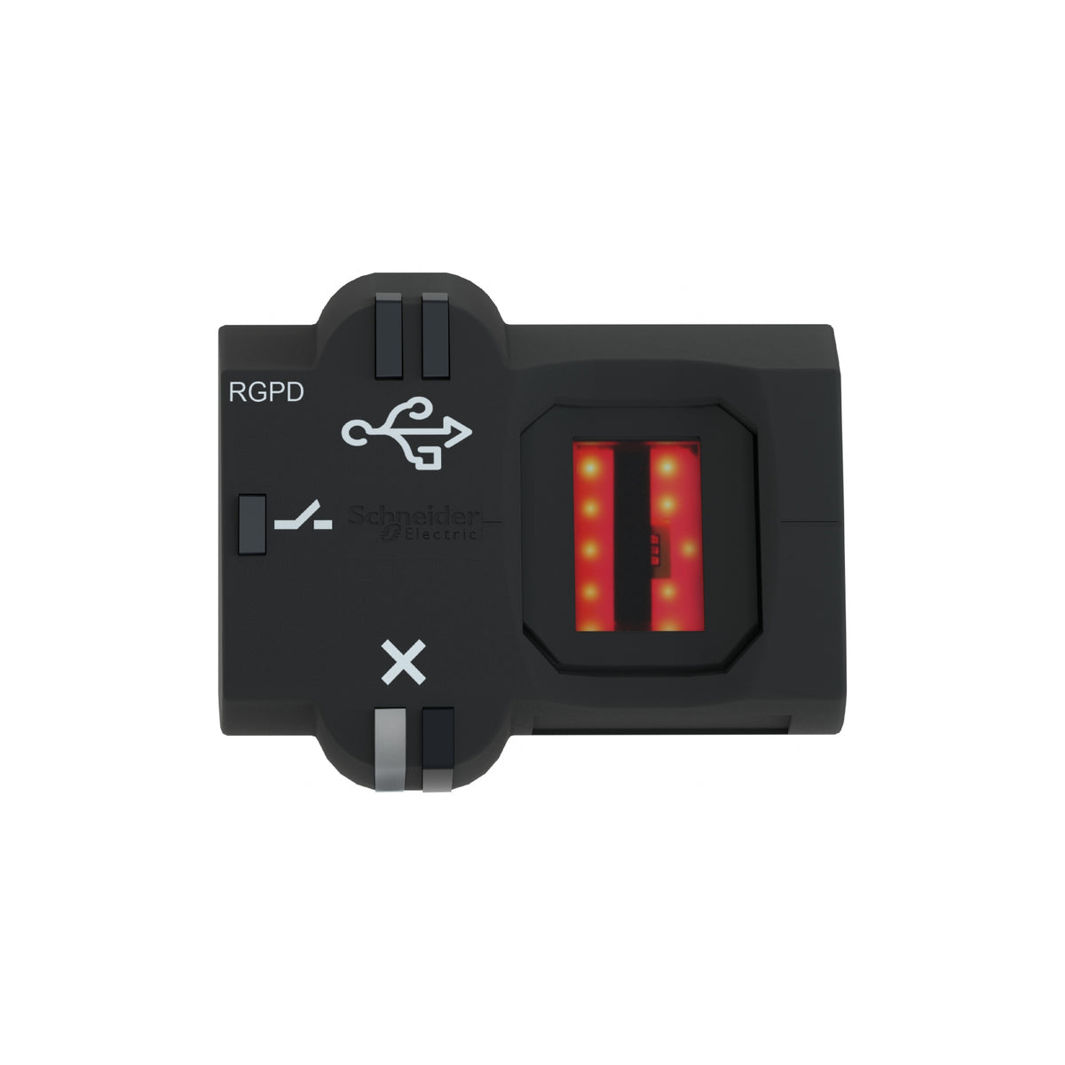 Biometric Switch Monostable Rgpd, Plastic, Ø22, Connection By M12 Connector, 24 V AC/DC Schneider Electric XB5S7B2M12