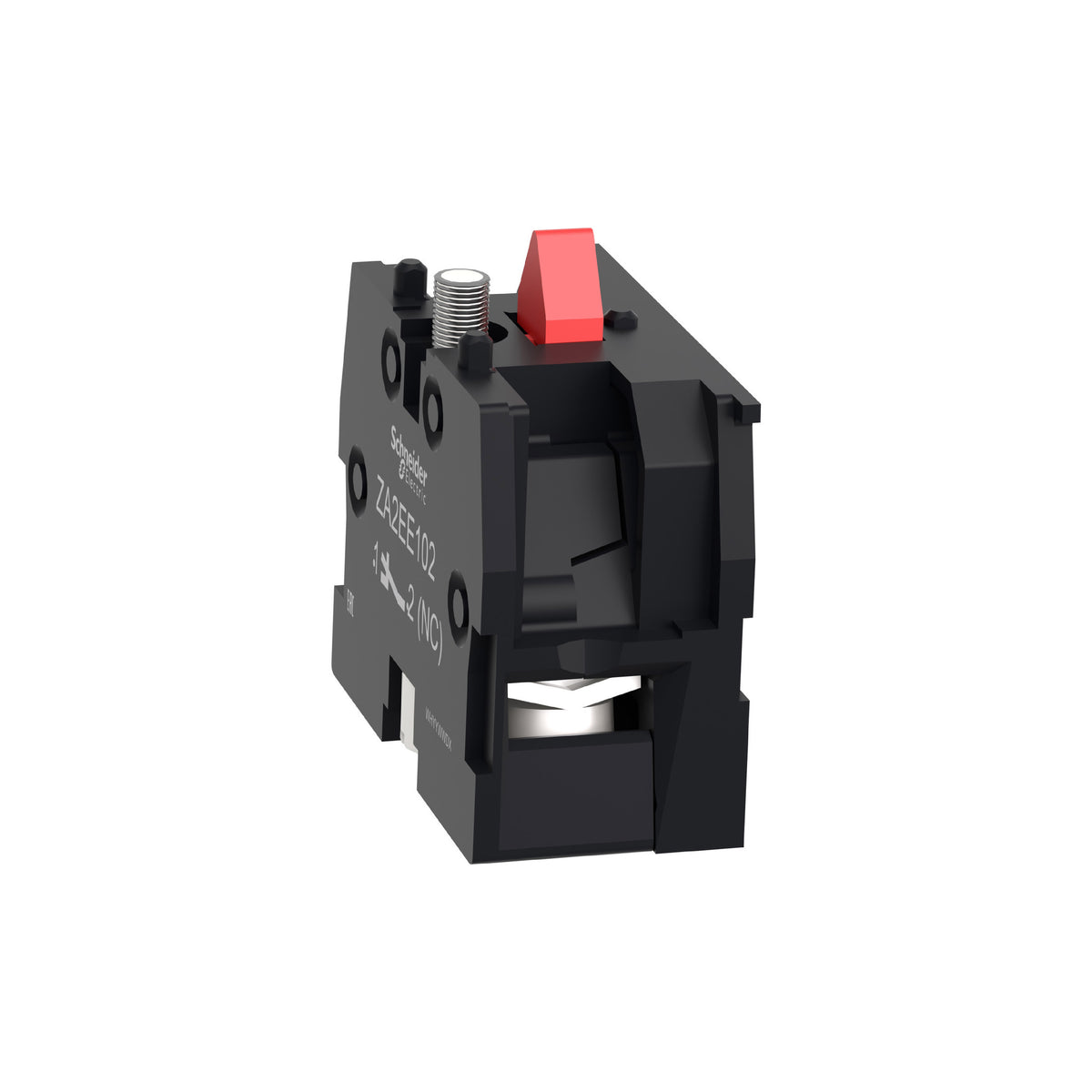 Bloque de Contactos, Easy Harmony XA2, Contacto Único, para Cabezal de 22 MM, Terminal Faston, 1NC Schneider Electric ZA2EE102