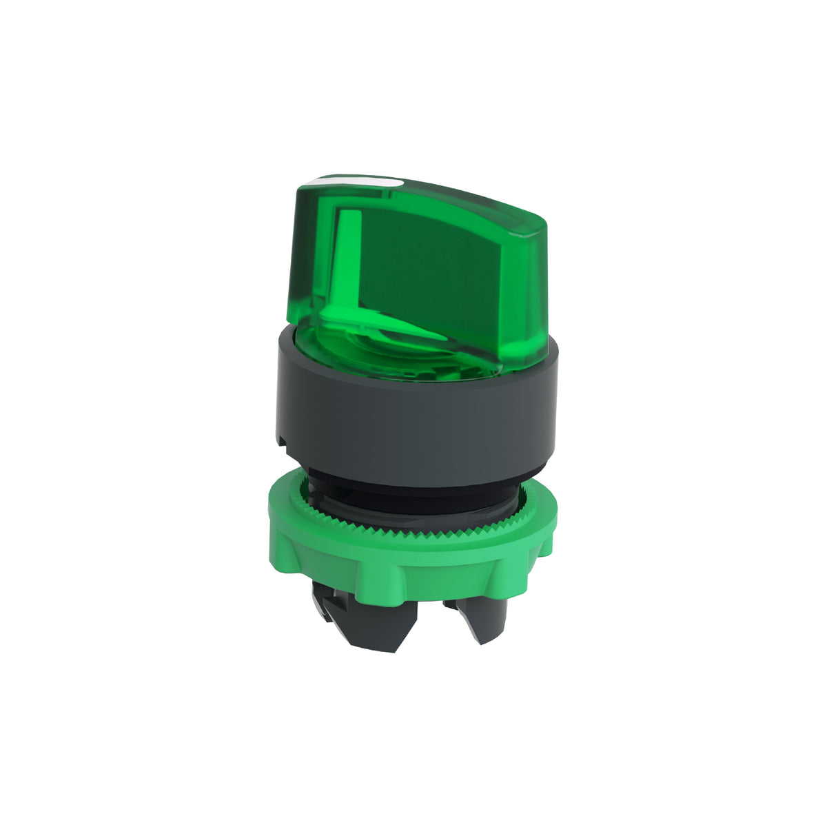 Cabeza Selector Iluminado -2 Posiciones-Ø 22-Verde Schneider Electric ZB5AK1233