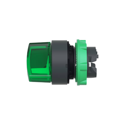 Cabeza Selector Iluminado -2 Posiciones-Ø 22-Verde Schneider Electric ZB5AK1233
